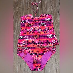 Arizona Floral Print Tankini Ladies Size L
